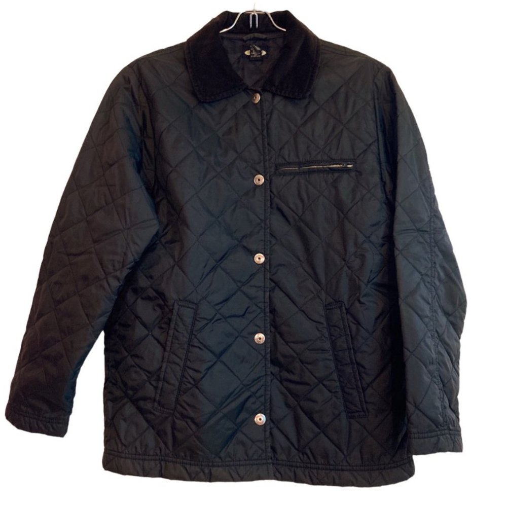 Vintage Old Navy clothing co. quilted lightweight corduroy collar shirt jacket.
